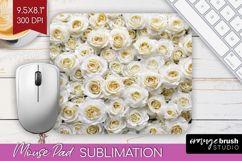 Pastel Floral Mouse Pad Sublimation - Flower Field Mousepad Product Image 1