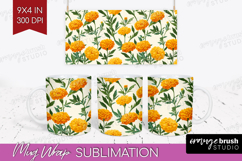 Floral Mug Wrap - Spring Flowers Mug PNG Sublimation Product Image 1