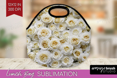 Pastel Floral Lunch Bag - Flower Field Lunch Bug PNG Product Image 1
