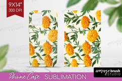 Floral Phone Case PNG - Spring Flowers Case PNG Sublimation Product Image 1