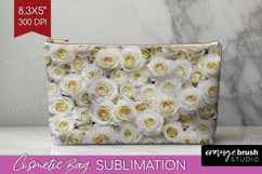 Pastel Floral Cosmetic Bag - Flower Field Makeup Bag PNG Product Image 1
