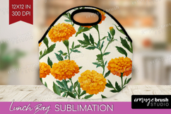 Floral Lunch Bag - Spring Flowers Lunch Bug PNG Sublimation Product Image 1