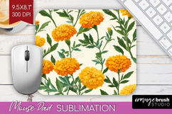 Floral Mouse Pad Sublimation - Spring Flowers Mousepad PNG Product Image 1
