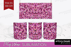 Pastel Floral Mug Wrap - Flower Field Mug PNG Sublimation Product Image 1