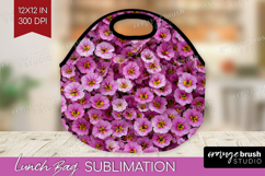 Pastel Floral Lunch Bag - Flower Field Lunch Bug PNG Product Image 1