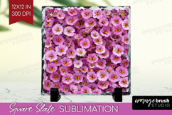 Pastel Floral Slate PNG - Flower Field Square Slate Product Image 1