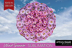 Pastel Floral Wind Spinner Sublimation PNG - Flower Field Product Image 1