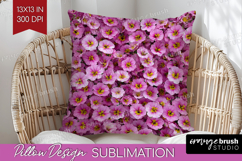 Pastel Floral Pillow Sublimation - Flower Field Pillow Cover Product Image 1