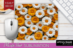 Pastel Floral Mouse Pad Sublimation - Flower Field Mousepad Product Image 1