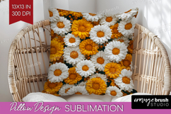 Pastel Floral Pillow Sublimation - Flower Field Pillow Cover Product Image 1