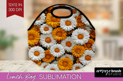Pastel Floral Lunch Bag - Flower Field Lunch Bug PNG Product Image 1