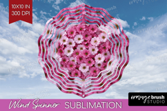 Pastel Floral Wind Spinner Sublimation PNG - Flower Field Product Image 1