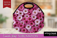Pastel Floral Lunch Bag - Flower Field Lunch Bug PNG Product Image 1