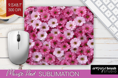Pastel Floral Mouse Pad Sublimation - Flower Field Mousepad Product Image 1