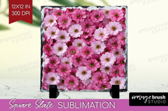 Pastel Floral Slate PNG - Flower Field Square Slate Product Image 1