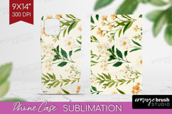 Floral Phone Case PNG - Spring Flowers Case PNG Sublimation Product Image 1