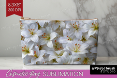 Pastel Floral Cosmetic Bag - Flower Field Makeup Bag PNG Product Image 1