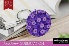 Pastel Floral Keychain PNG - Flower Field Keychain Product Image 1