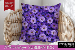 Pastel Floral Pillow Sublimation - Flower Field Pillow Cover Product Image 1