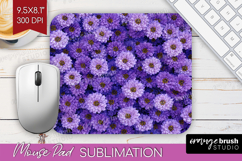 Pastel Floral Mouse Pad Sublimation - Flower Field Mousepad Product Image 1