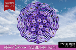 Pastel Floral Wind Spinner Sublimation PNG - Flower Field Product Image 1