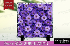 Pastel Floral Slate PNG - Flower Field Square Slate Product Image 1
