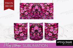 Pastel Floral Mug Wrap - Flower Field Mug PNG Sublimation Product Image 1