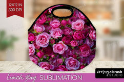 Pastel Floral Lunch Bag - Flower Field Lunch Bug PNG Product Image 1