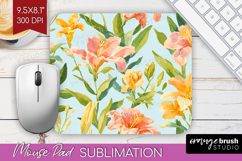 Floral Mouse Pad Sublimation - Spring Flowers Mousepad PNG Product Image 1