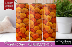 Pastel Floral Tumbler Wrap - Flower Field Tumbler PNG Product Image 1