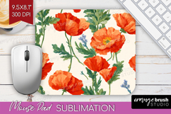 Floral Mouse Pad Sublimation - Spring Flowers Mousepad PNG Product Image 1