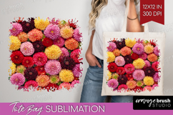 Pastel Floral Tote Bag - Flower Field Tote Bag PNG Product Image 1