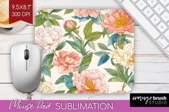 Floral Mouse Pad Sublimation - Spring Flowers Mousepad PNG Product Image 1