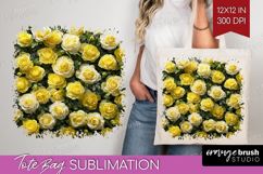Pastel Floral Tote Bag - Flower Field Tote Bag PNG Product Image 1