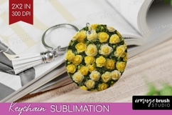 Pastel Floral Keychain PNG - Flower Field Keychain Product Image 1