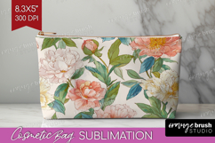Floral Cosmetic Bag - Spring Flowers Makeup Bag PNG Product Image 1