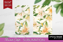 Floral Phone Case PNG - Spring Flowers Case PNG Sublimation Product Image 1