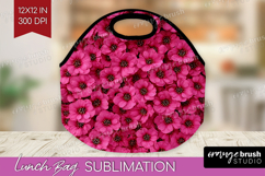 Pastel Floral Lunch Bag - Flower Field Lunch Bug PNG Product Image 1