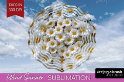 Pastel Floral Wind Spinner Sublimation PNG - Flower Field Product Image 1