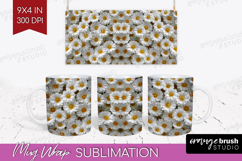 Pastel Floral Mug Wrap - Flower Field Mug PNG Sublimation Product Image 1