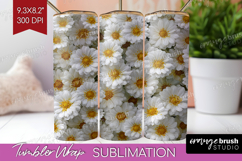 Pastel Floral Tumbler Wrap - Flower Field Tumbler PNG Product Image 1