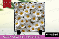 Pastel Floral Slate PNG - Flower Field Square Slate Product Image 1