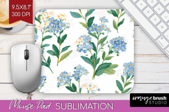 Floral Mouse Pad Sublimation - Spring Flowers Mousepad PNG Product Image 1