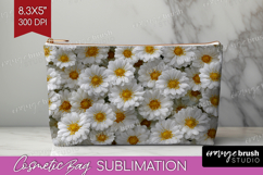 Pastel Floral Cosmetic Bag - Flower Field Makeup Bag PNG Product Image 1