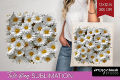 Pastel Floral Tote Bag - Flower Field Tote Bag PNG Product Image 1