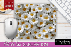 Pastel Floral Mouse Pad Sublimation - Flower Field Mousepad Product Image 1