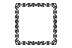 Floral pattern border black decorative ornament art Product Image 1