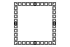 Floral pattern border black decorative ornament design Product Image 1
