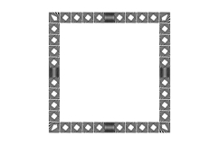 Floral pattern border black decorative ornament graphic Product Image 1