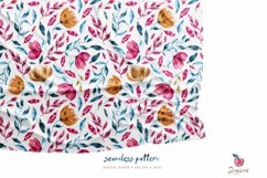 2 Floral Seamless Pattern, pink, blue, abstract flowers 031 Product Image 7